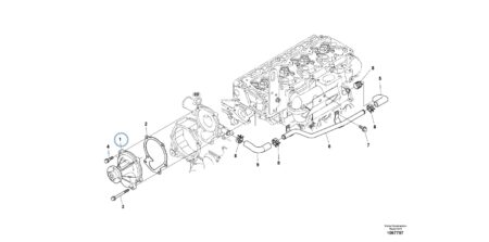 Pompa apa buldoexcavator VOLVO BL71B Cod produs VOE17248666 - imagine 3